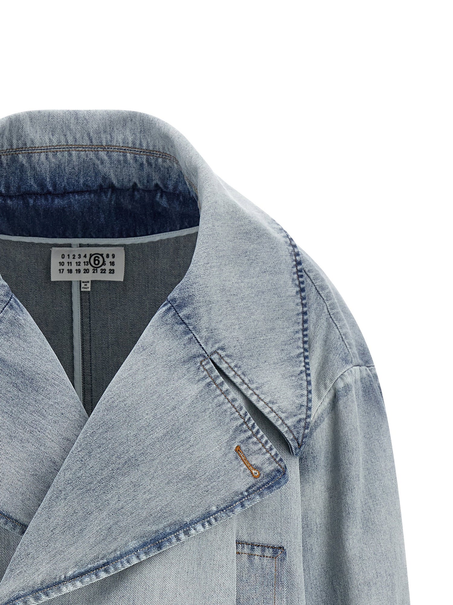 Mm6 Maison Margiela Double-breasted Jacket Light blue