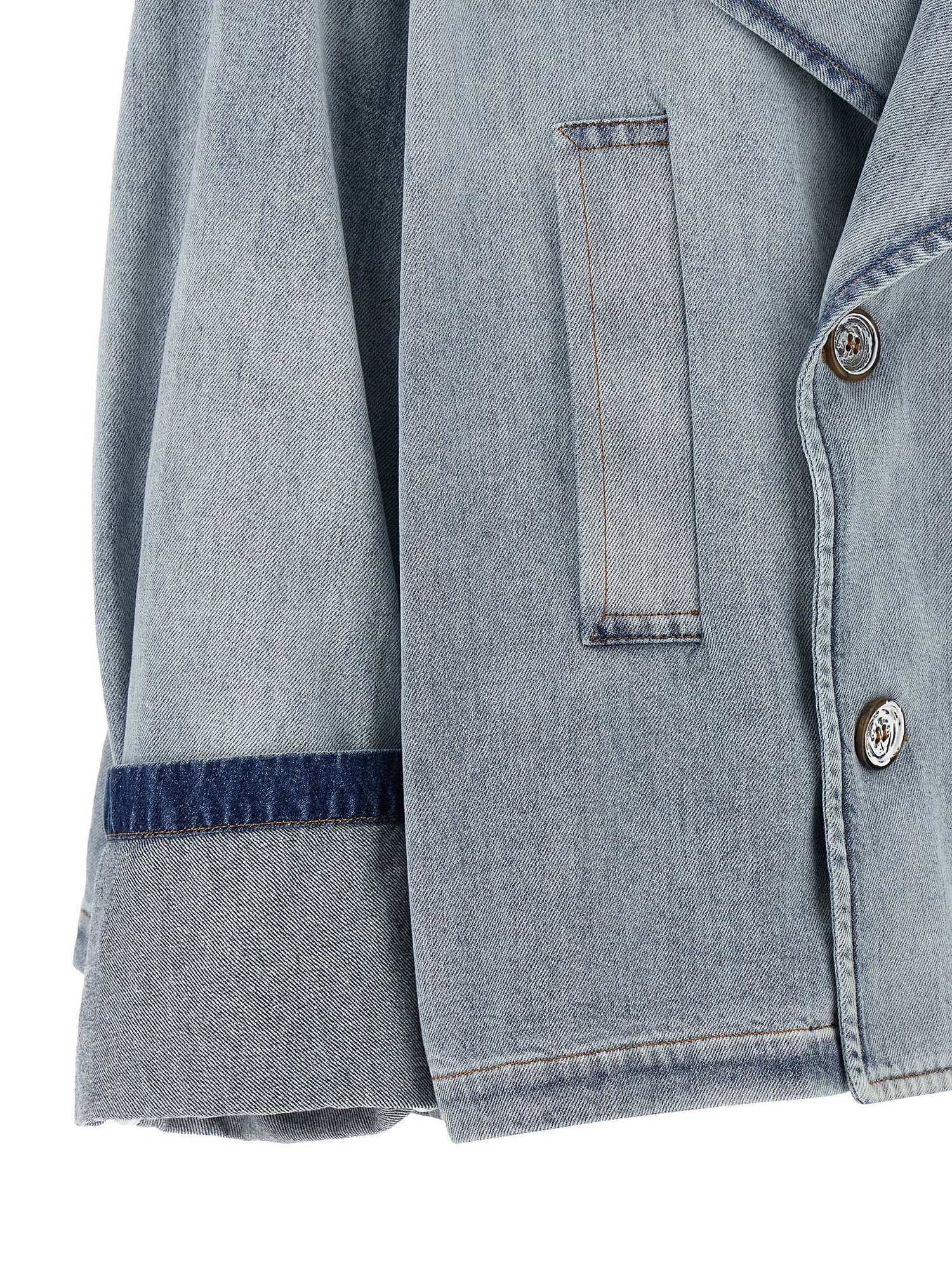 Mm6 Maison Margiela Double-breasted Jacket Light blue