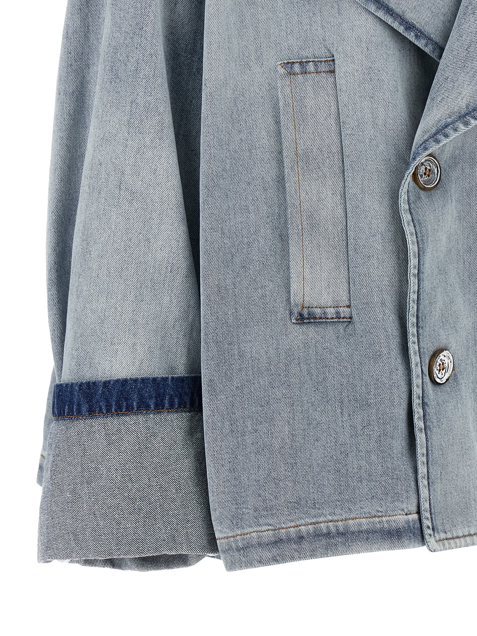 Mm6 Maison Margiela Double-breasted Jacket Light blue