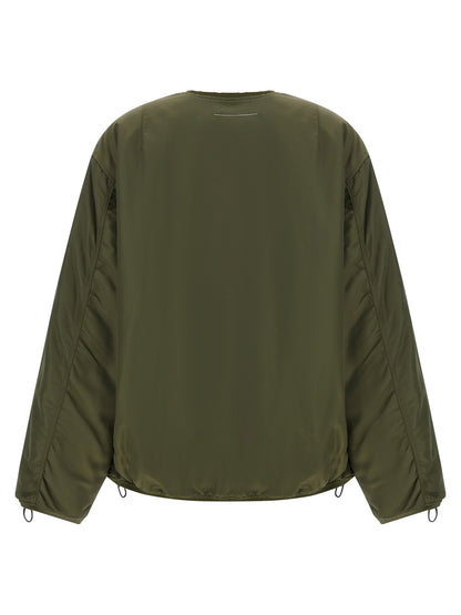 Mm6 Maison Margiela Sculptural Hem Jacket Green