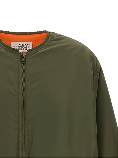 Mm6 Maison Margiela Sculptural Hem Jacket Green