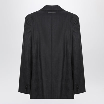 MM6 Maison Margiela Wool-Blend Single-Breasted Jacket Black black