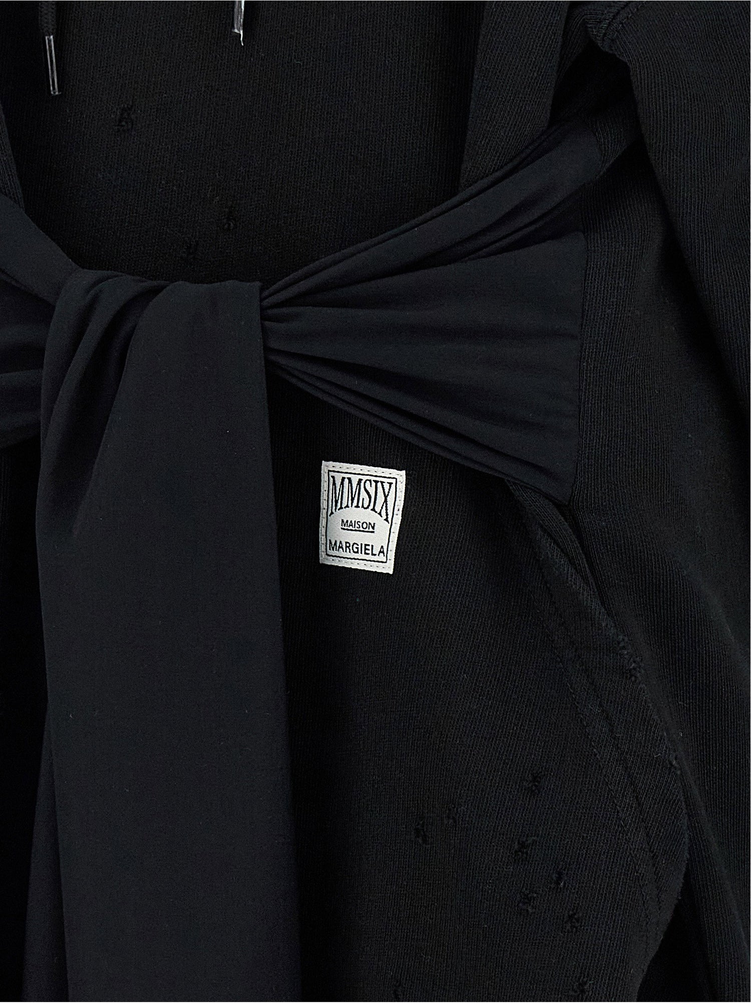 Mm6 Maison Margiela Hoodie Dress With Gloves Black