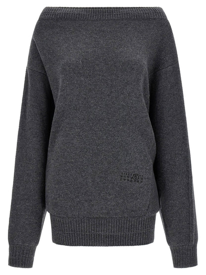 Mm6 Maison Margiela Numeric Signature Mm6 Dress Gray