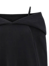 Mm6 Maison Margiela Off-shoulder Hooded Dress Black