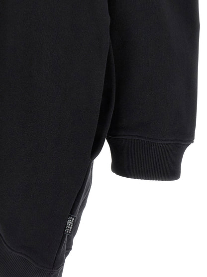 Mm6 Maison Margiela Off-shoulder Hooded Dress Black