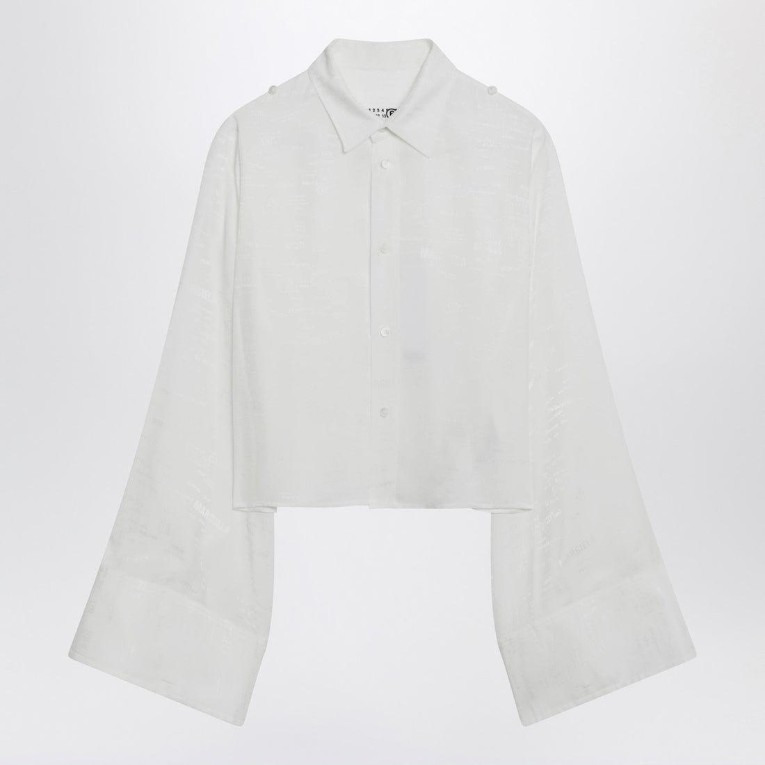 MM6 Maison Margiela Logo Jacquard Viscose Shirt White white