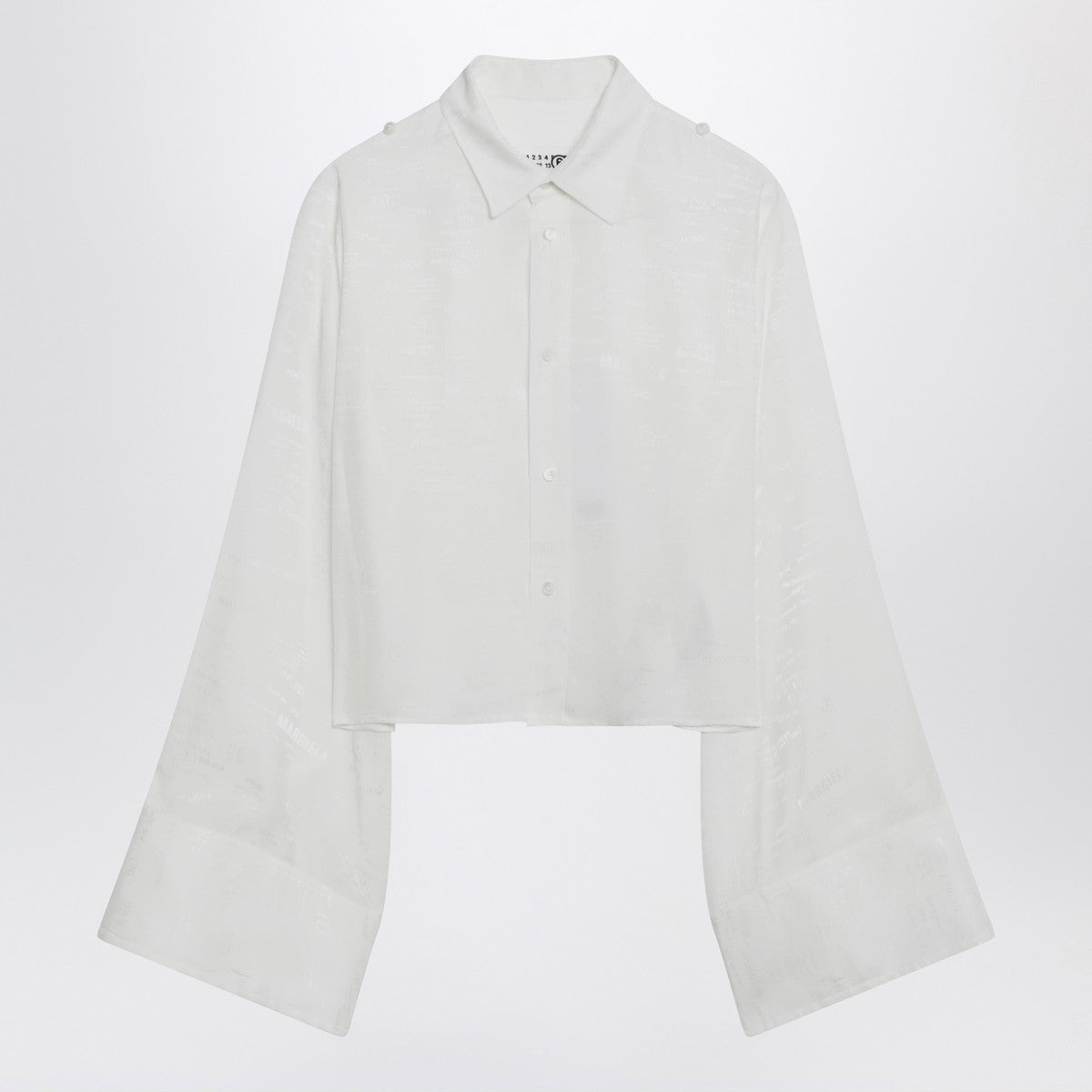 MM6 Maison Margiela Logo Jacquard Viscose Shirt White white