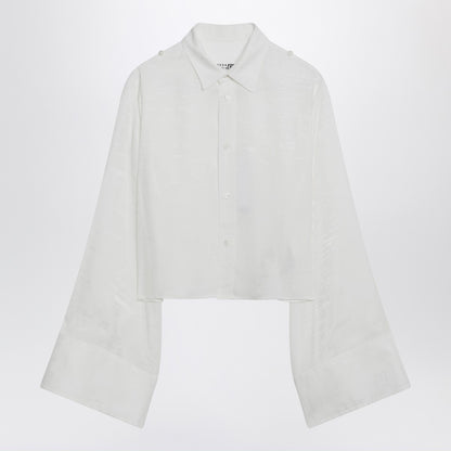 MM6 Maison Margiela Logo Jacquard Viscose Shirt White white