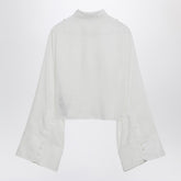 MM6 Maison Margiela Logo Jacquard Viscose Shirt White white