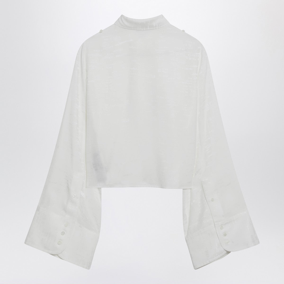 MM6 Maison Margiela Logo Jacquard Viscose Shirt White white