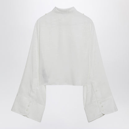 MM6 Maison Margiela Logo Jacquard Viscose Shirt White white