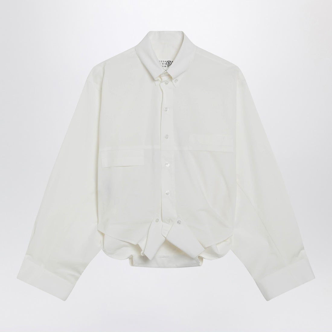 MM6 Maison Margiela Cotton Mirrored Shirt White white