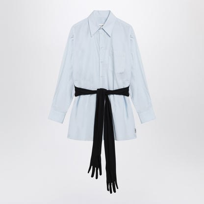 MM6 Maison Margiela Cotton Shirt with Gloves Light Blue