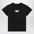 MM6 Maison Margiela Black Cotton Jersey T-shirt with Numeric Signature Patch Black