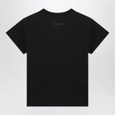 MM6 Maison Margiela Black Cotton Jersey T-shirt with Numeric Signature Patch Black