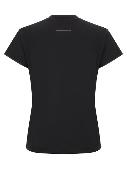 Mm6 Maison Margiela Numeric Signature Mm6 T-shirt Black
