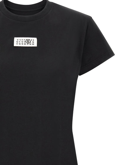 Mm6 Maison Margiela Numeric Signature Mm6 T-shirt Black
