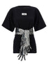 Mm6 Maison Margiela Sequin Gloves T-shirt Black