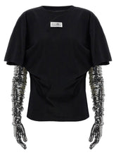 Mm6 Maison Margiela Sequin Gloves T-shirt Black