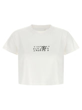Mm6 Maison Margiela Numeric Signature Mm6 Upside Down T-shirt White