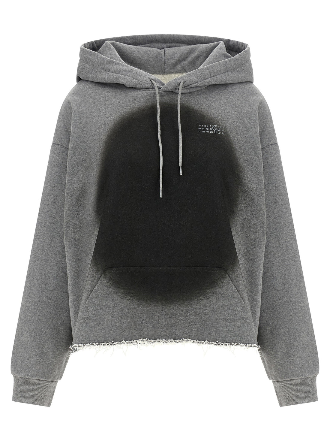 Mm6 Maison Margiela Numeric Signature Mm6 Spray Hoodie Gray