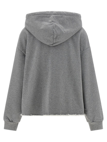 Mm6 Maison Margiela Numeric Signature Mm6 Spray Hoodie Gray