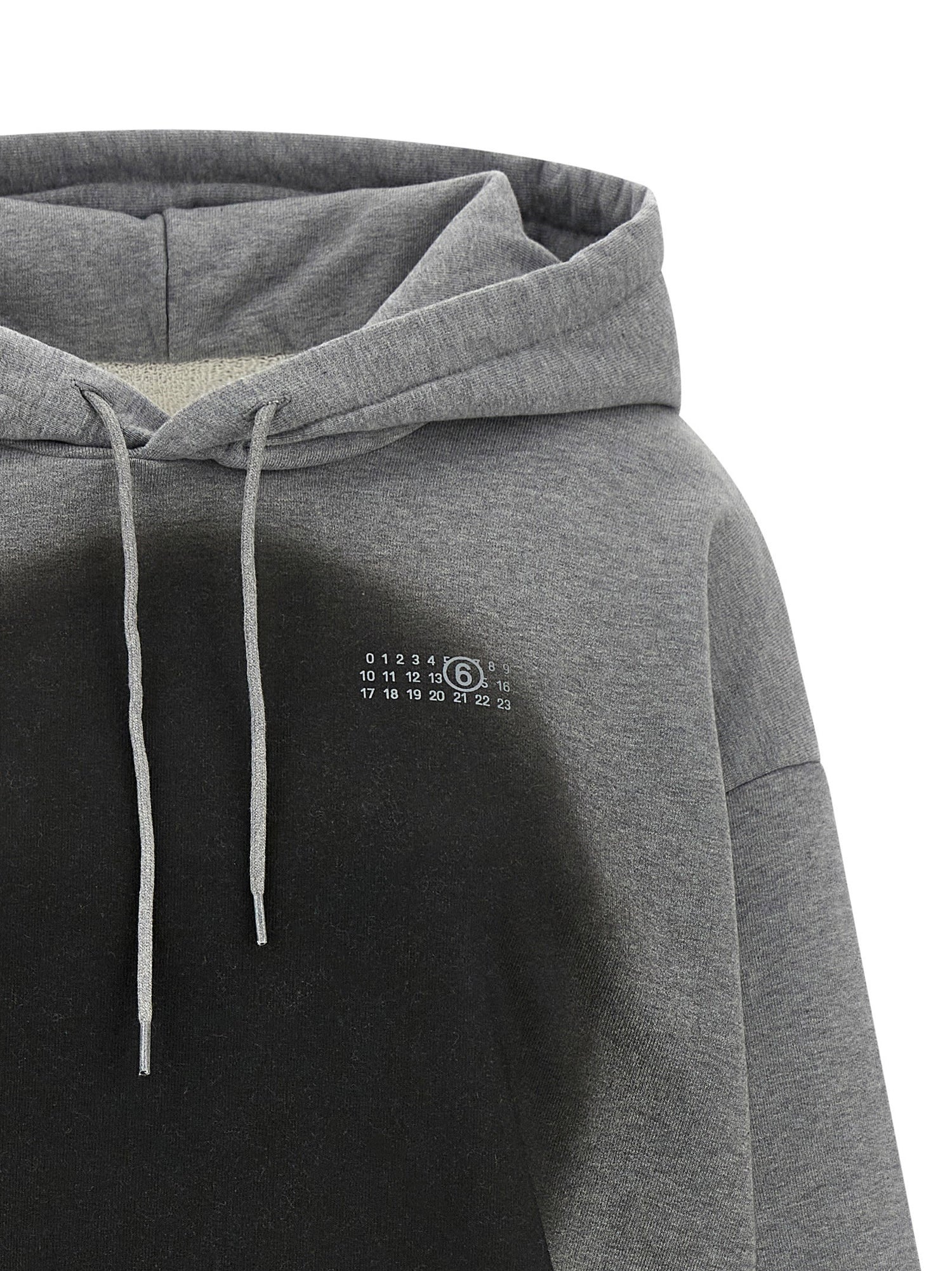 Mm6 Maison Margiela Numeric Signature Mm6 Spray Hoodie Gray