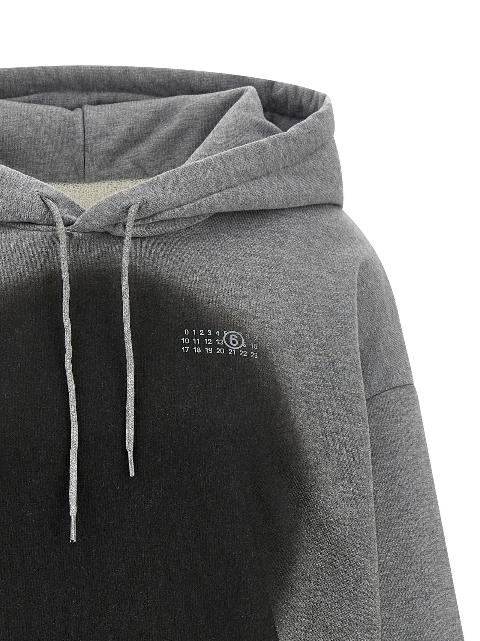 Mm6 Maison Margiela Numeric Signature Mm6 Spray Hoodie Gray