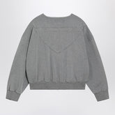 MM6 Maison Margiela Zip Cotton Sweatshirt Grey