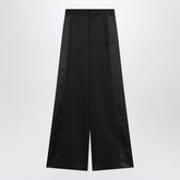 MM6 Maison Margiela Black Satin Wide-Leg Palazzo Trousers Black