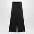 MM6 Maison Margiela Black Satin Wide-Leg Palazzo Trousers Black