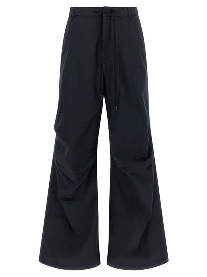 Mm6 Maison Margiela White Stitch Line Pants Blue