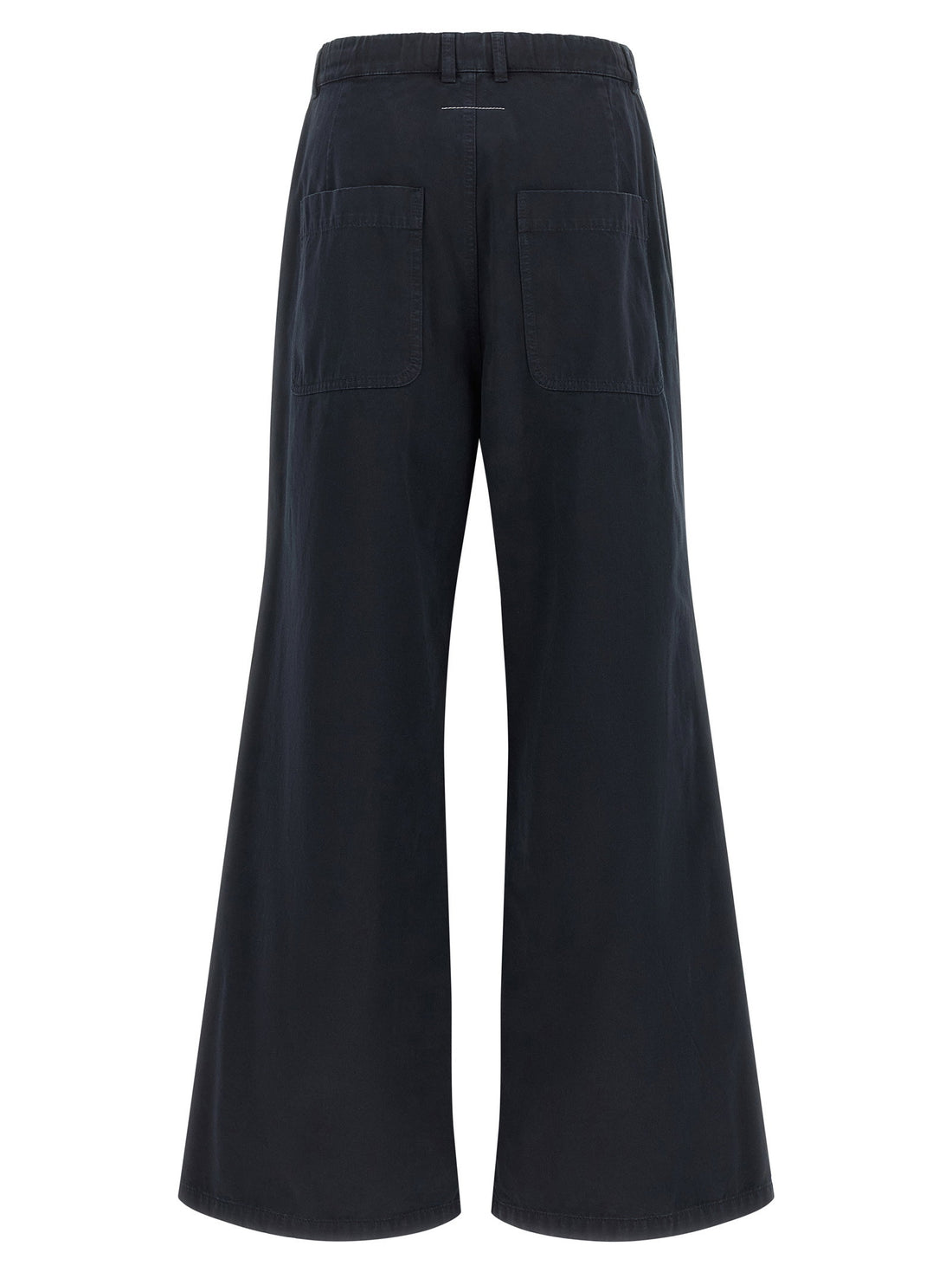 Mm6 Maison Margiela White Stitch Line Pants Blue