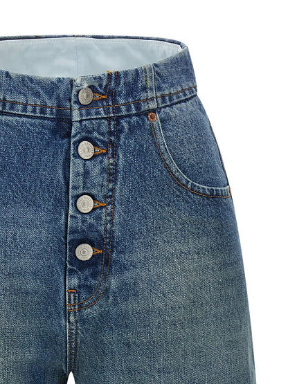 Mm6 Maison Margiela Straight Leg Jeans Light blue