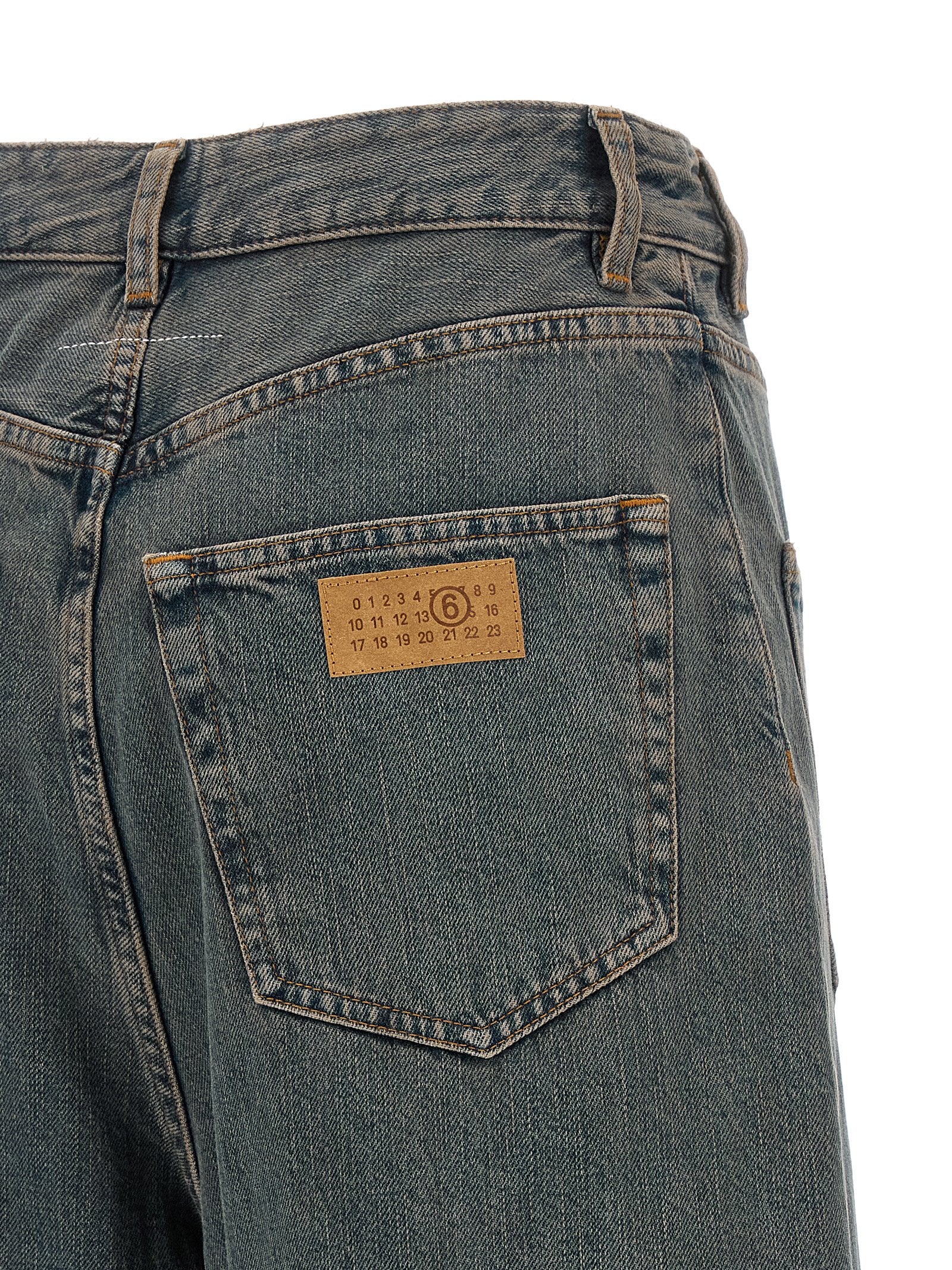 Mm6 Maison Margiela Back-to-back Construction Jeans Gray