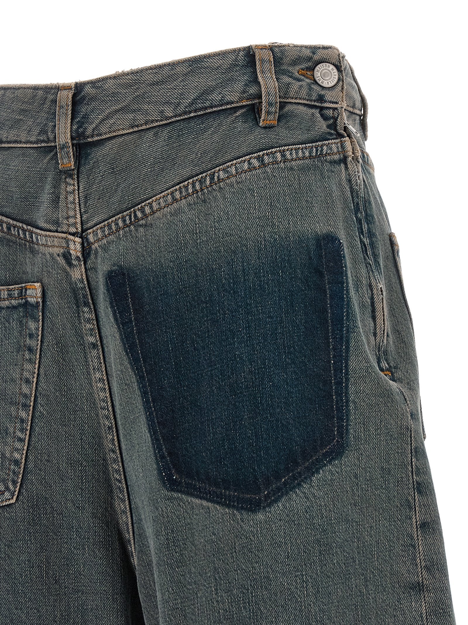 Mm6 Maison Margiela Back-to-back Construction Jeans Gray