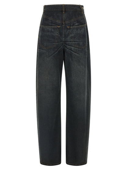 Mm6 Maison Margiela Asymmetrical Structure Jeans Blue