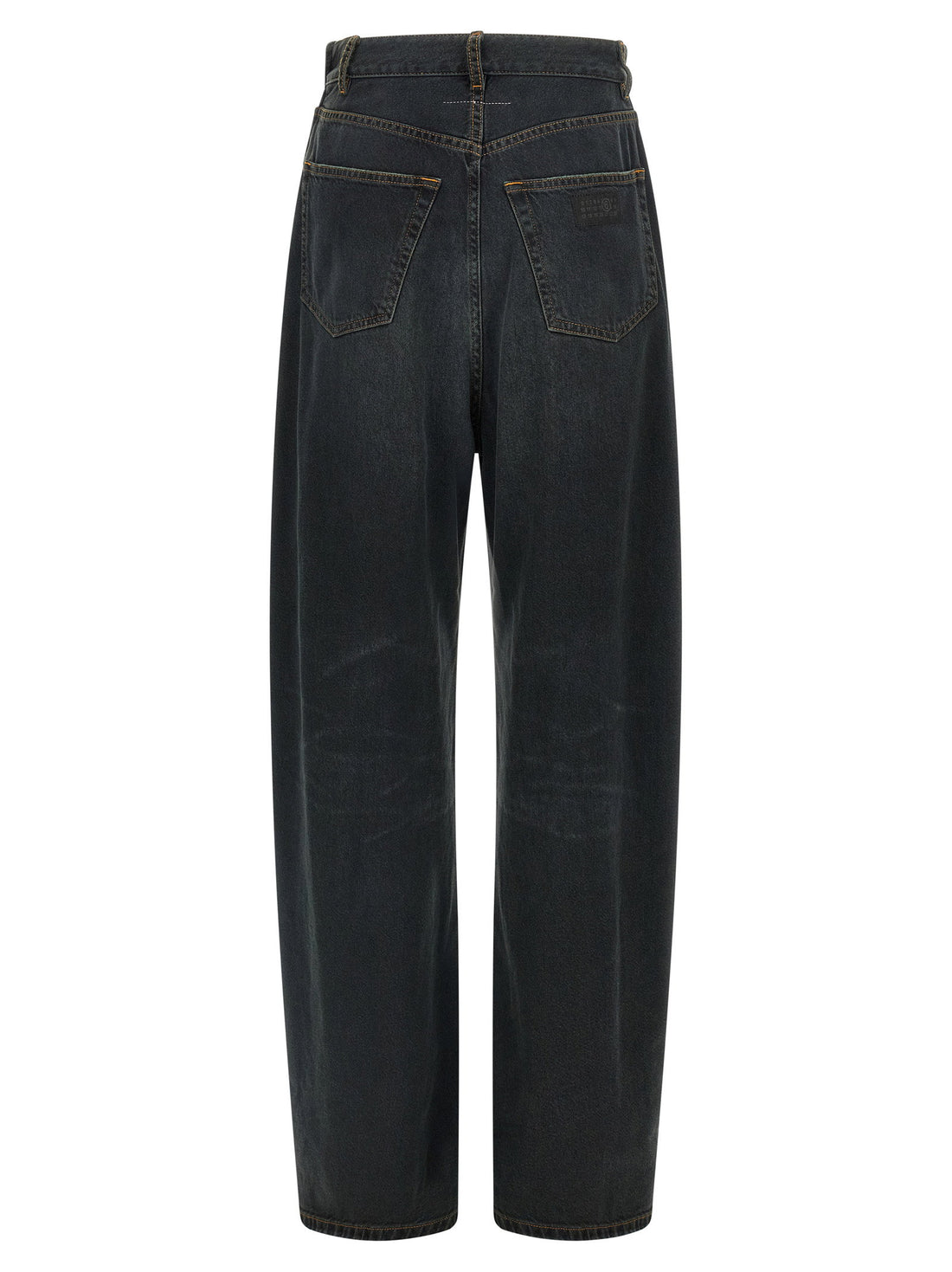 Mm6 Maison Margiela Asymmetrical Structure Jeans Blue