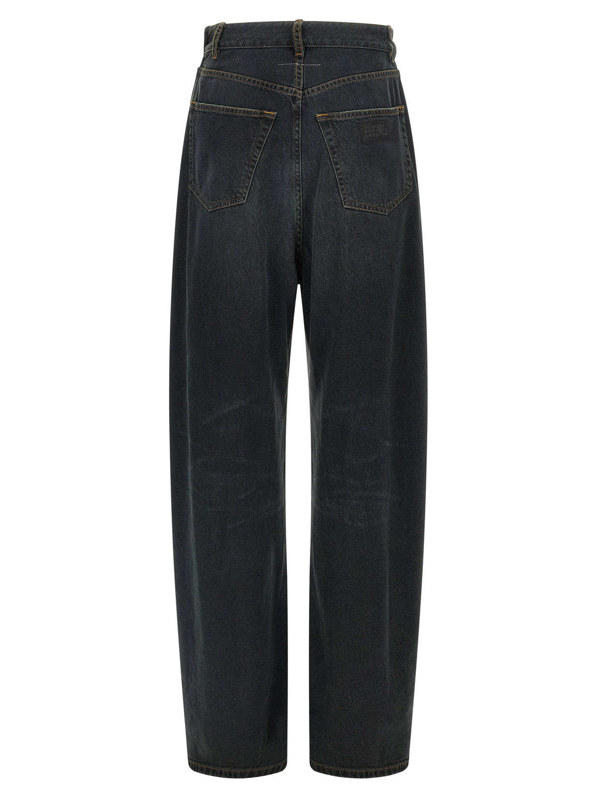 Mm6 Maison Margiela Asymmetrical Structure Jeans Blue