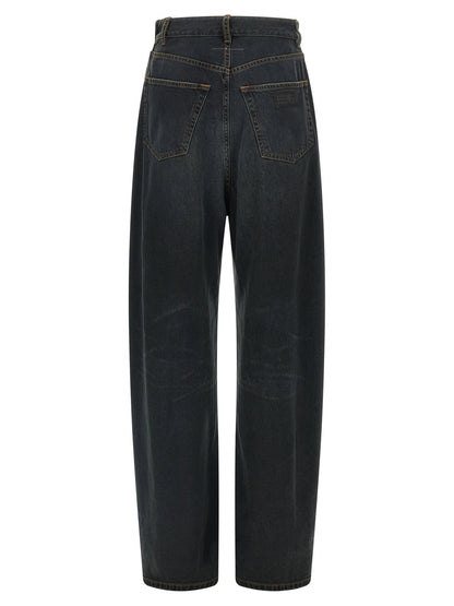 Mm6 Maison Margiela Asymmetrical Structure Jeans Blue