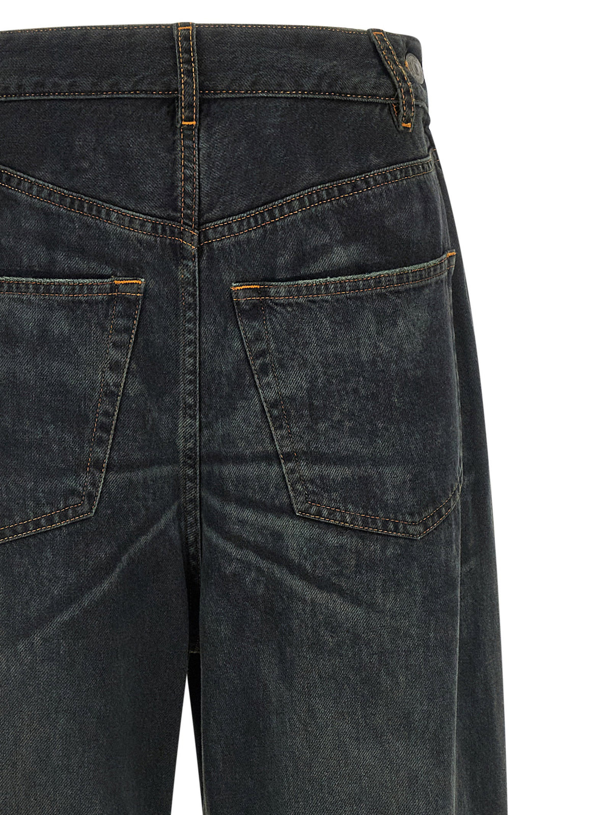 Mm6 Maison Margiela Asymmetrical Structure Jeans Blue