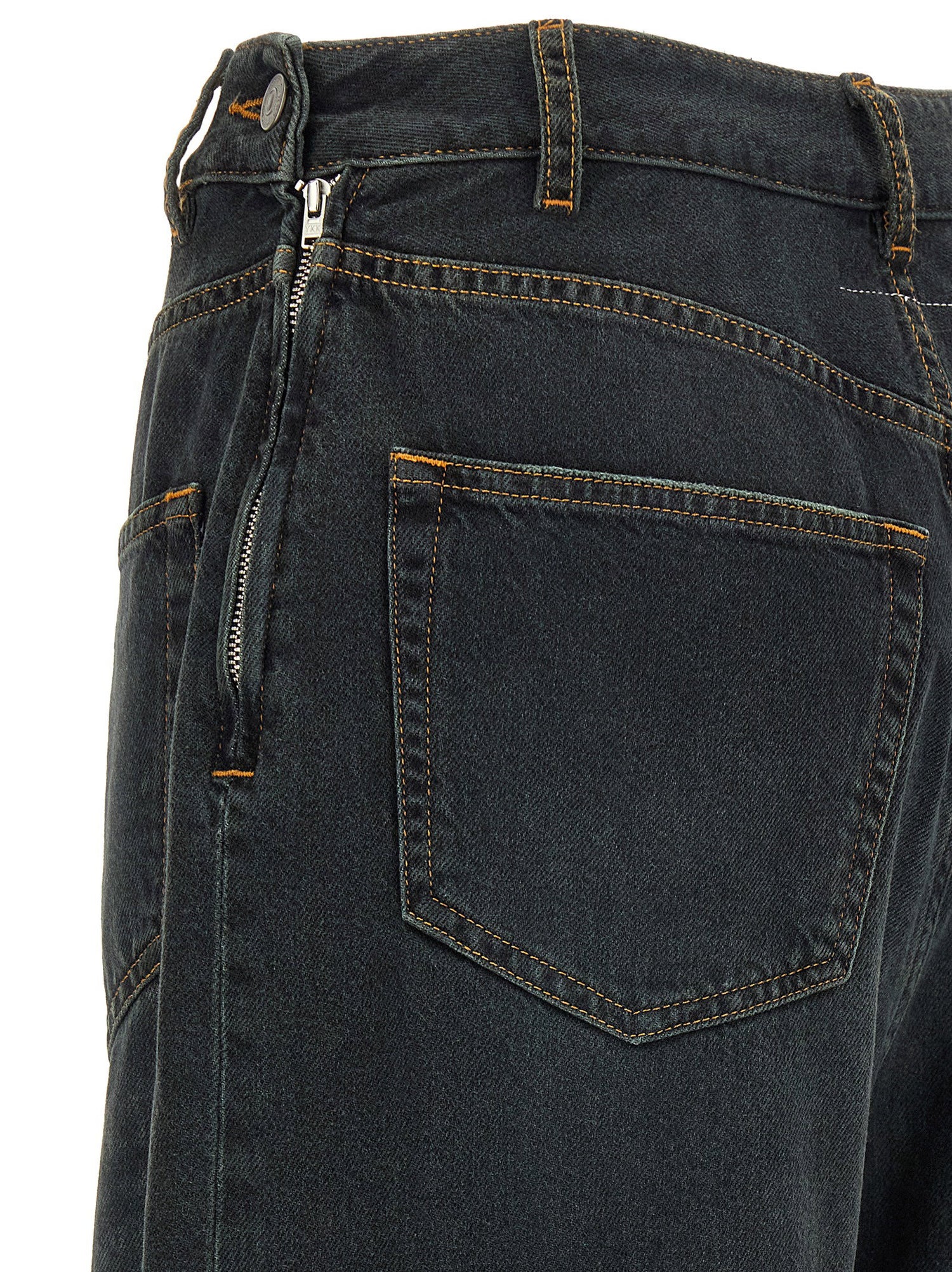 Mm6 Maison Margiela Asymmetrical Structure Jeans Blue