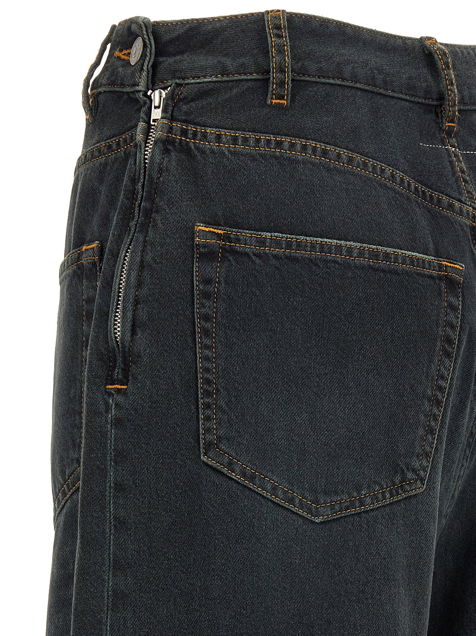 Mm6 Maison Margiela Asymmetrical Structure Jeans Blue