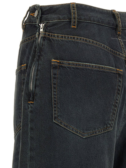 Mm6 Maison Margiela Asymmetrical Structure Jeans Blue