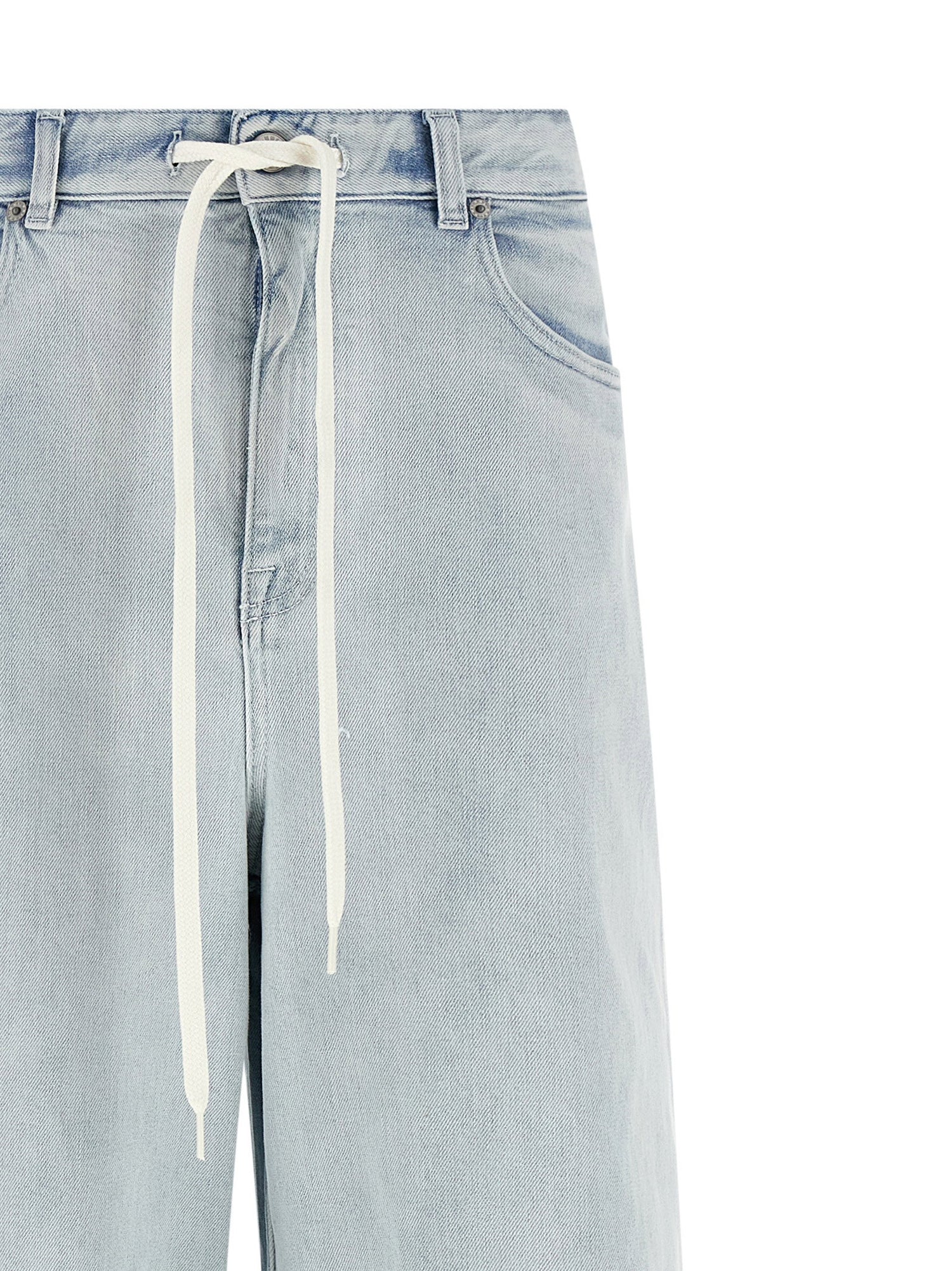 Mm6 Maison Margiela Drawstring Jeans Light blue