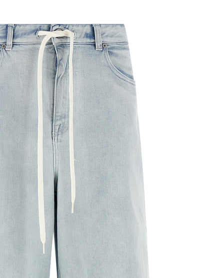 Mm6 Maison Margiela Drawstring Jeans Light blue