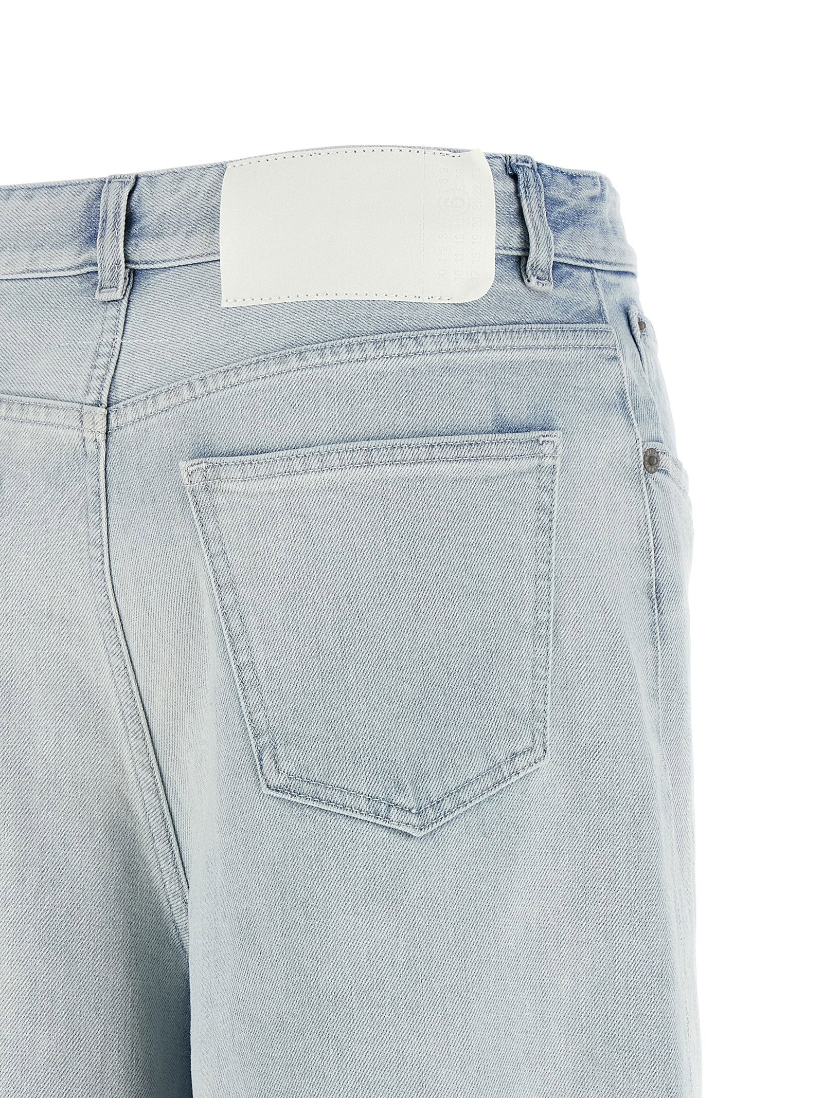 Mm6 Maison Margiela Drawstring Jeans Light blue