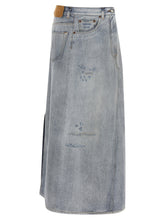 Mm6 Maison Margiela Asymmetrical Construction Skirt Light blue