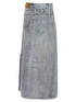Mm6 Maison Margiela Asymmetrical Construction Skirt Light blue